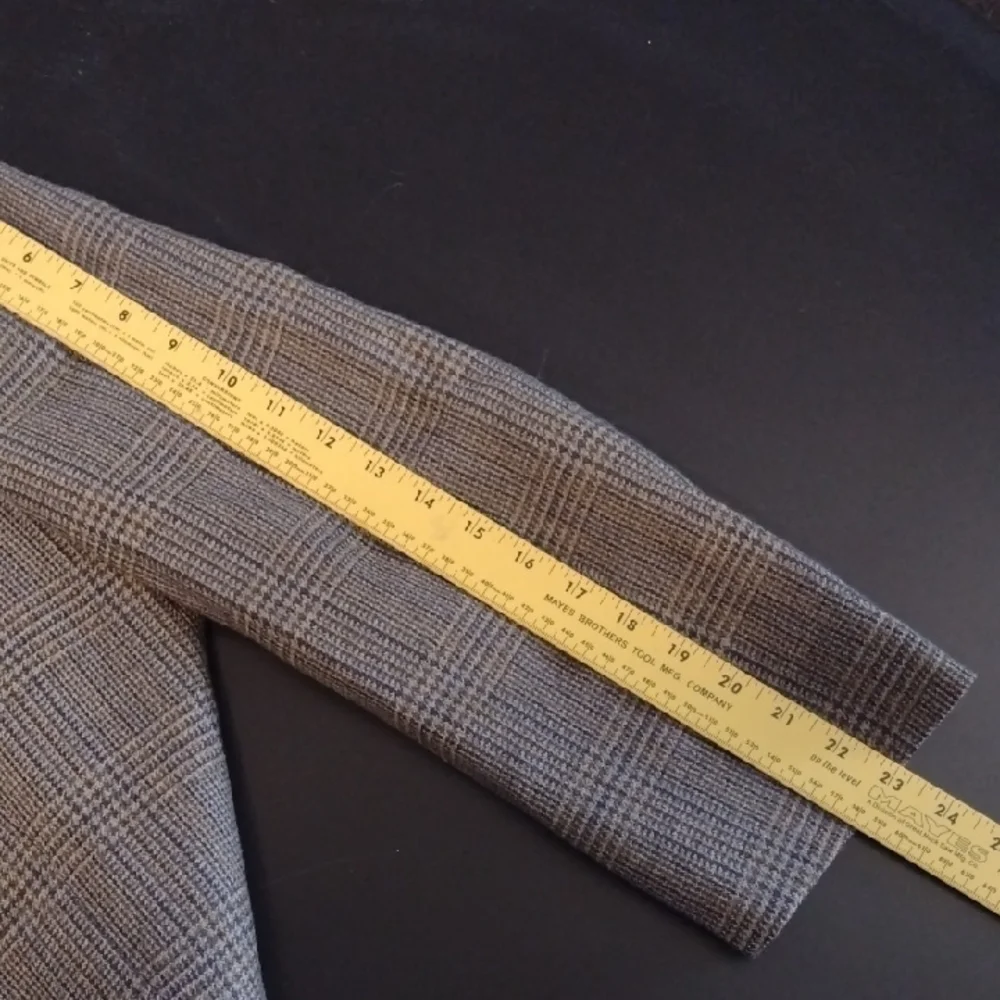 Ralph Lauren Brown Wool Glen Plaid Sport Coat